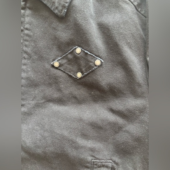 Zara Black Washed Denim Jacket with Studs – Size Large (Men’s) - Picture 5 of 16